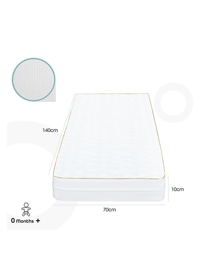 Moon Wooden Toddler Bed (143 X 73 X 60)-Natural Wood + Moon Ventiflow Mattress 140 X 70 X 10 Cm, Toddler Bed Mattress, Breathable Premium Baby Mattress For Infant And Toddler - Image 5