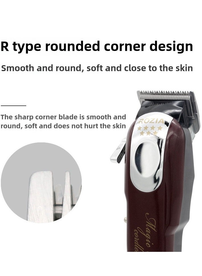 Hair Trimmer for Men,Cordless Maroon/Silver Hair Clipper