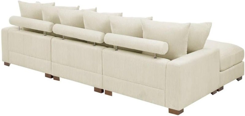 Comfynest Modern Corduroy Sectional Sofa - 5-Seater - Image 4