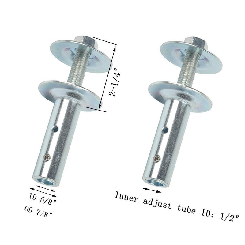 BLSGBUIDING Bench Grinder Motor Shaft Arbor Extension, 1/2" and 5/8" Motor Arbor Threaded Shaft Adapter Longer Version, Fits for Buffing Grinding Wheels - Right 1 Pack - Image 3