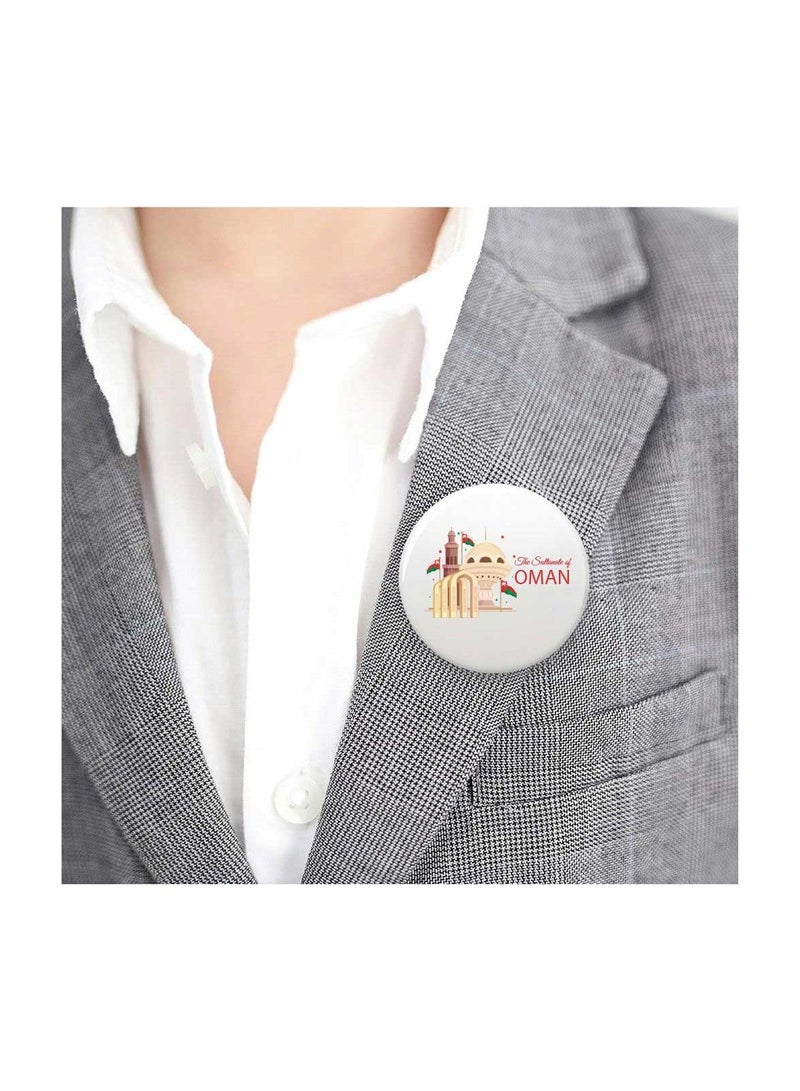 Oman National Day Button Badge–Versatile Accessory For Backpacks,Jackets Or Hats-Round Pin-Back Button Badge-Perfect For Adults And Kids - Image 3