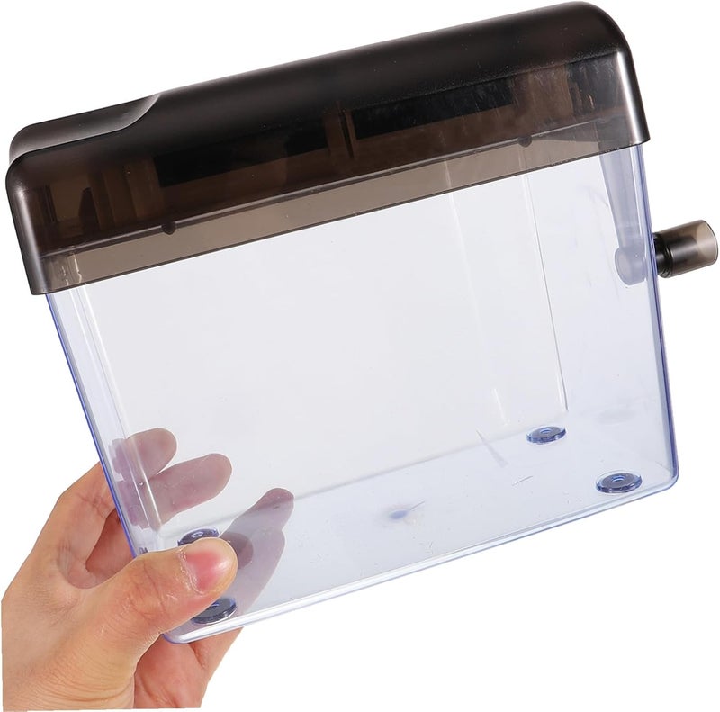 Manual Paper Shredder Hand Crank Desktop Shredder A6 Size Office Accessory Household Manual Shredding Tool for Home and Office Use Gray - Image 4