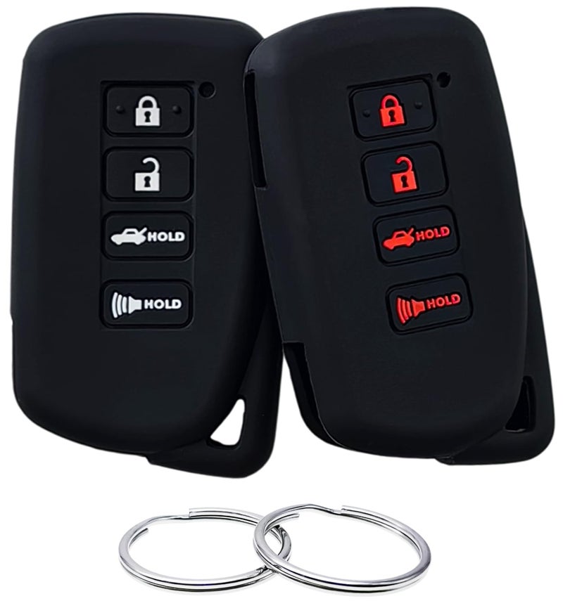 REPROTECTING Silicone Rubber Key Fob Cover Compatible with 2013-2021 Lexus ES300h ES350 GS350 GS450h IS200t IS300 IS350 LX570 NX200t NX300h RC350 RX350 RX450h HYQ14FBA - Image 1