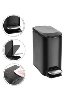 LENND Small Bathroom Trash Can with Lid Soft Close, Step Pedal, 6 Liter / 1.6 Gallon Stainless Steel Garbage Can with Removable Inner Bucket, Anti-Fingerprint Finish  - Image 4