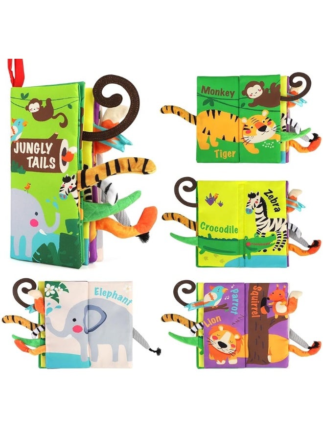 beiens Baby Books Toys, Touch and Feel Crinkle Cloth Book for Infant Baby 0-3-6-12-18 Months, Early Development Interactive Stroller Soft Toys, Shower Gifts Christmas Stocking Stuffers for Boys Girls - Image 5