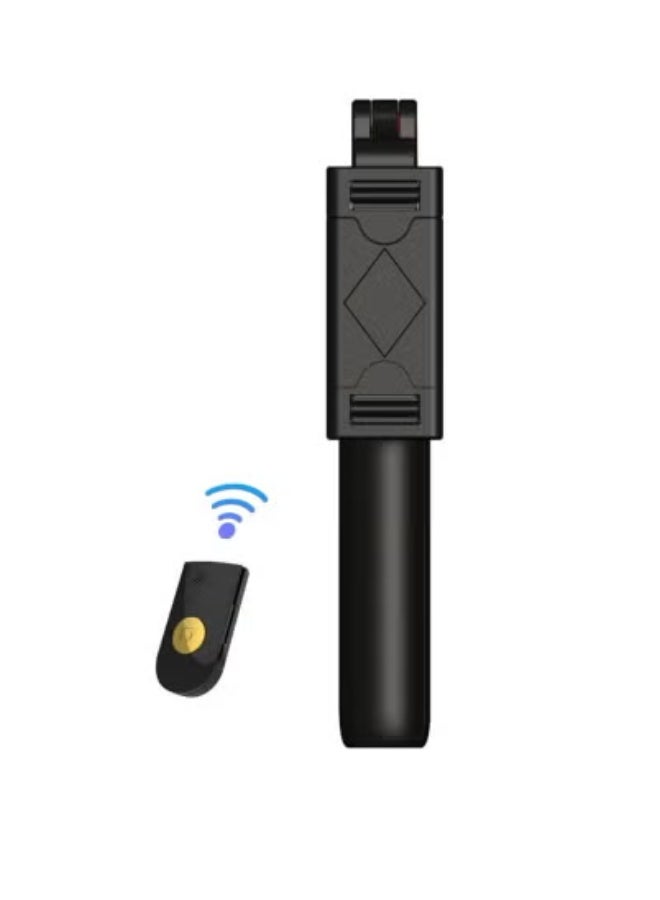 JAJEEK K07 Integrated Selfie Stick Tripod with Bluetooth Remote | Wireless Bluetooth 4.0 Extendable Alloy Camera Stand | Adjustable Angle & Detachable Shutter | Lightweight Portable Tripod for Smartphones | Ideal for Vlogging, Travel & Live Streaming | Black - Image 1