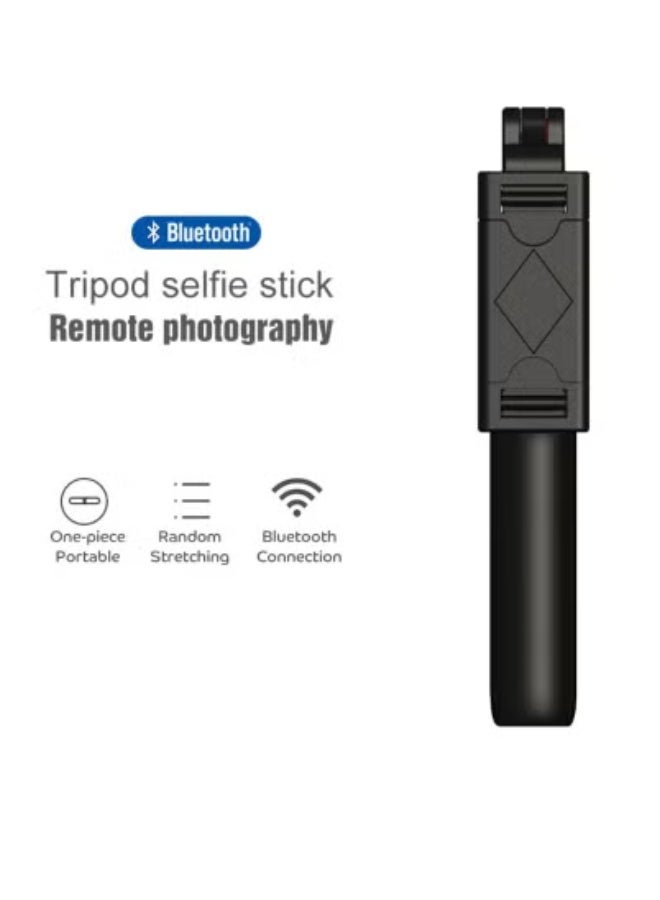 JAJEEK K07 Integrated Selfie Stick Tripod with Bluetooth Remote | Wireless Bluetooth 4.0 Extendable Alloy Camera Stand | Adjustable Angle & Detachable Shutter | Lightweight Portable Tripod for Smartphones | Ideal for Vlogging, Travel & Live Streaming | Black - Image 3