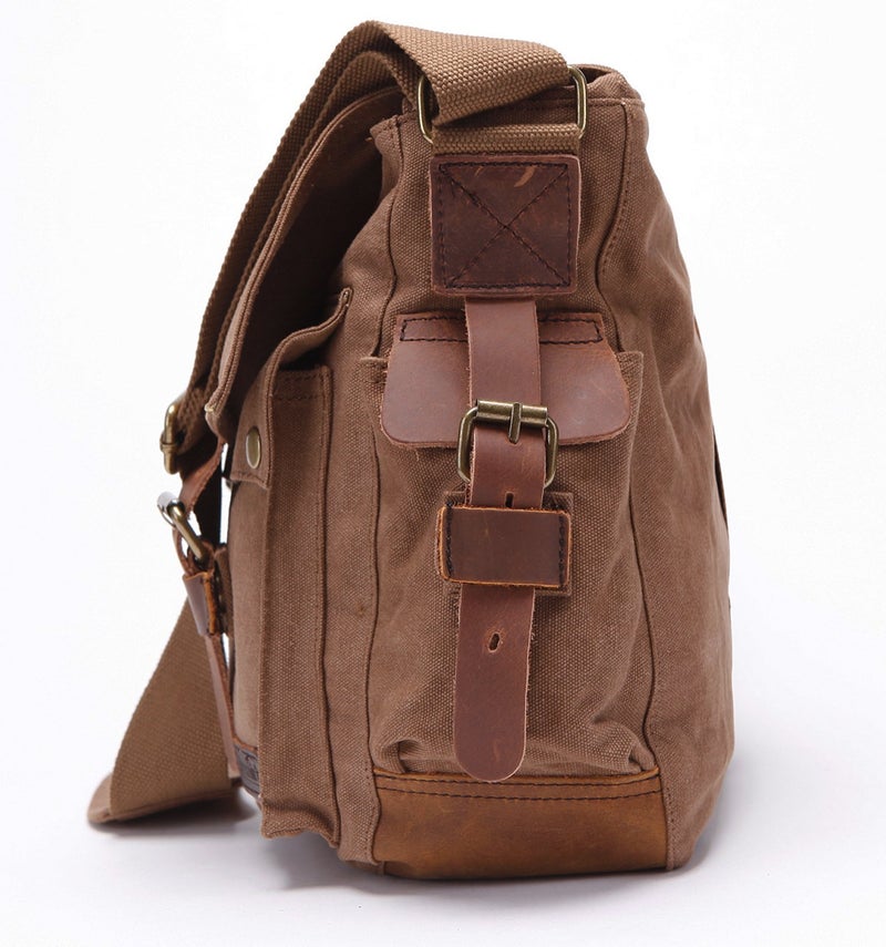 Berchirly Classic Laptop Messenger Shoulder Bag Satchel Men Women Canvas Leather Crossbody Bags 17.3Inch - Image 3