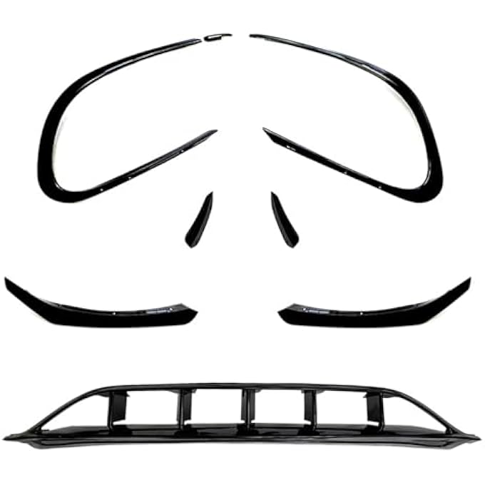MKVAXR Front Bumper Lip Splitter Trim, for Mercedes-Benz, CLA Class W117 C117 CLA200/220 2016-2019 Black Car Air Vent Intake Hood Spoiler Car Air Vent Splitter Trim - Image 1
