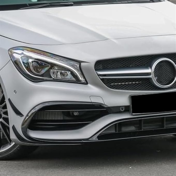 MKVAXR Front Bumper Lip Splitter Trim, for Mercedes-Benz, CLA Class W117 C117 CLA200/220 2016-2019 Black Car Air Vent Intake Hood Spoiler Car Air Vent Splitter Trim - Image 4