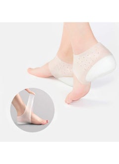 klarako Heel Protectors Stretchy Heel Cups Cushion Support Invisible Height Elevators Shock Absorption Relief Heel Pain Heal Dry Cracked Heels, Achilles Tendinitis (5.5cm)  - Image 1