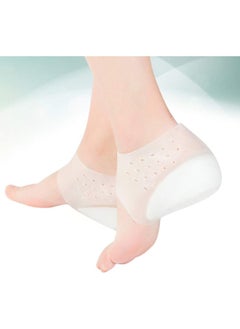 klarako Heel Protectors Stretchy Heel Cups Cushion Support Invisible Height Elevators Shock Absorption Relief Heel Pain Heal Dry Cracked Heels, Achilles Tendinitis (5.5cm)  - Image 3