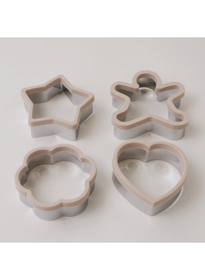 ألبرتو طقم قطاعات بسكويت ستانلس ستيل 4 قطع، كريمي - Image 1