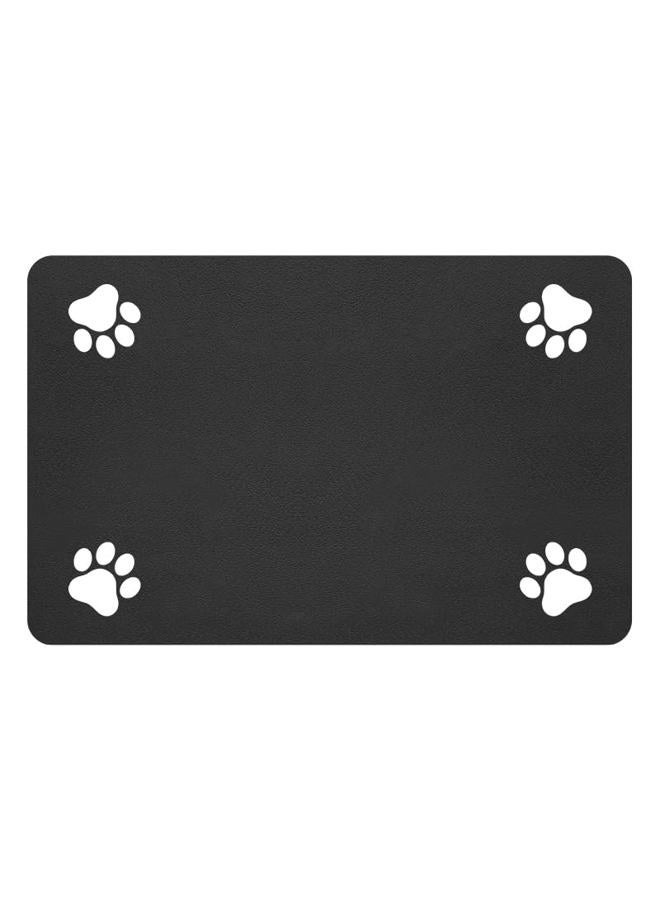 DK177 Pet Feeding Mat-Absorbent Pet Placemat for Food and Water Bowl, with Waterproof Rubber Backing, Quick Dry Water Dispenser Mat for Dog and Cat (24"x16", Black) - Image 1
