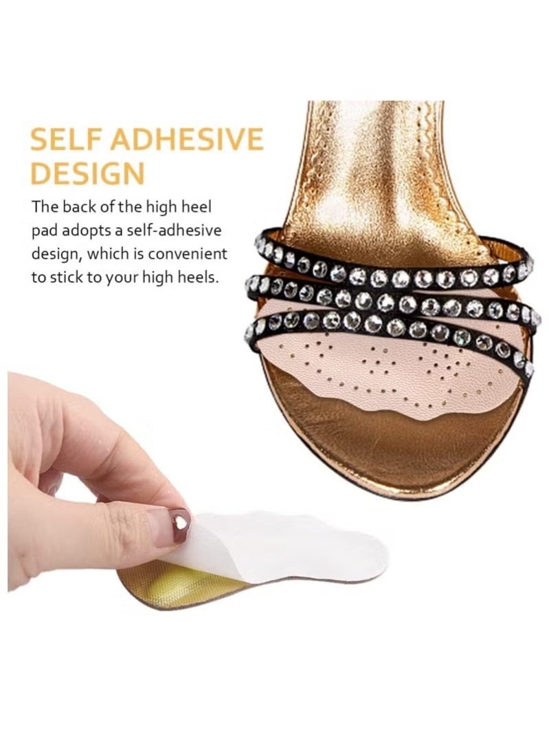 4 أزواج من وسادات مشط القدم لراحة باطن القدم للنساء، مصنوعة من جلد الغنم الناعم، مناسبة للأحذية ذات الكعب العالي، وتساعد على تخفيف الألم. - Image 2