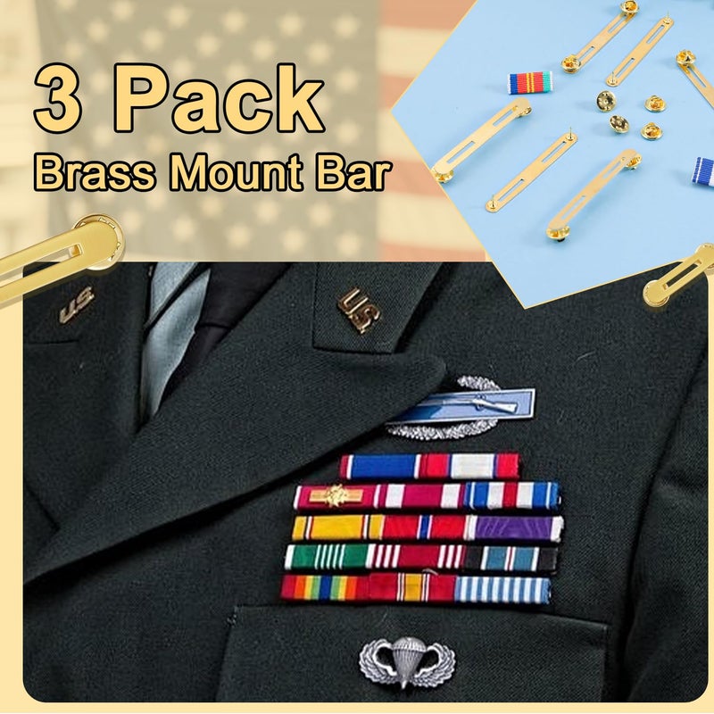 Ansberta Military Ribbon Holding Bar 1 and 2 Ribbon Mounting Bar for Uniforms Organizer Holder - Image 4