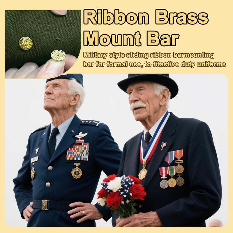 Ansberta Military Ribbon Holding Bar 1 and 2 Ribbon Mounting Bar for Uniforms Organizer Holder - Image 3