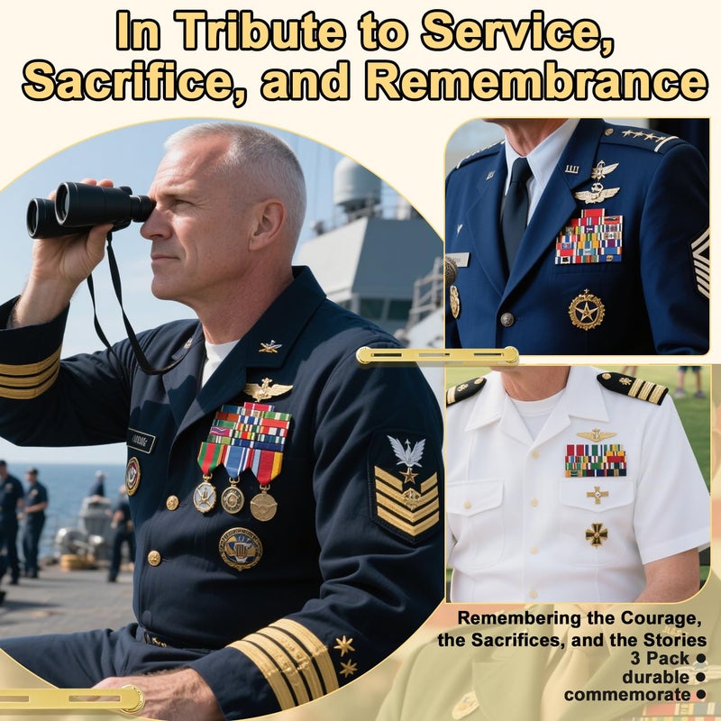 Ansberta Military Ribbon Holding Bar 1 and 2 Ribbon Mounting Bar for Uniforms Organizer Holder - Image 5