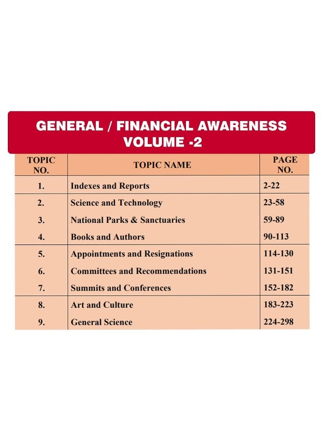 General/Financial Awareness (Vol 2) Topicwise Notes for All Banking Related Exams | A Complete Preparation Book for All Your Banking Exams with Solved MCQs | IBPS Clerk, IBPS PO, SBI PO, SBI Clerk, RBI and Other Banking Exams  - Image 3