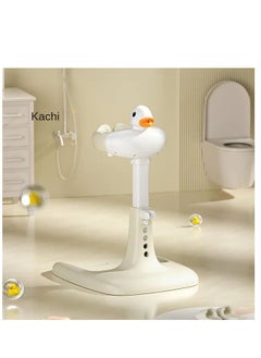 Generic Safe Baby Bath Stand – Hands Free Anti Slippery Adjustable Shower Chair for Toddlers Adjustable Plastic Baby Bath Tower Safe Standing Chair Toddler Shower Free Mother's Hands Clean Bath Function  - Image 2