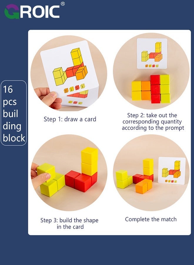 NIBEMINENT 40 Pcs Cubes Math Manipulatives Stacked Blocks Toys For Kids, Educational Counting Classroom Learning Supplies, Preschool Plastic for Kindergarten Homeschool  - Image 4