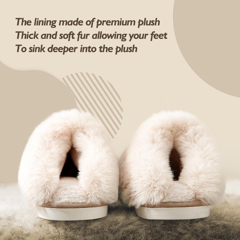 SOSUSHOE Womens Slippers with Fluffy Fur Soft Memory Foam House Shoes, Christmas Gifts Christmas Slippers for Women Mom Grandma - Image 5