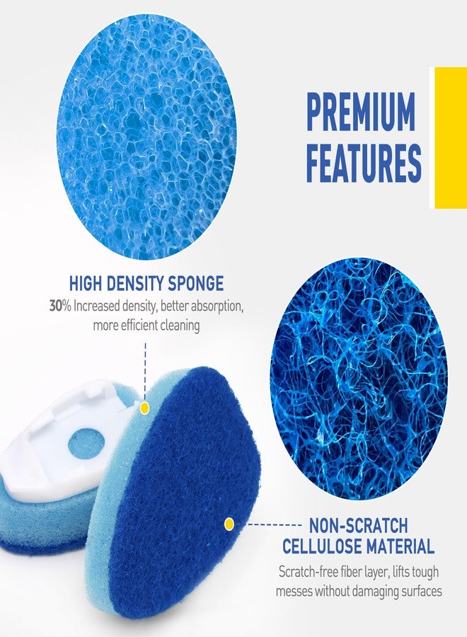 Semiale Non Scratch Dishwand Refills Sponge Heads, Heavy Duty Scrub Brush Sponges, Soap Dispensing Scrubbers, Common Compatible Dish Wand Refill Head Replacements for Kitchen Sink Dishwashing Cleaning - Image 3