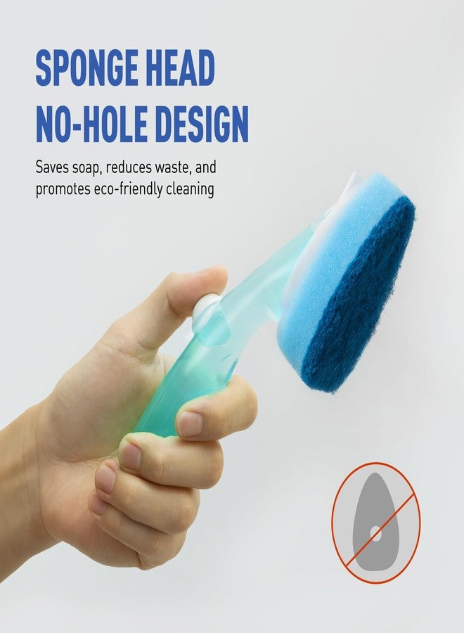 Semiale Non Scratch Dishwand Refills Sponge Heads, Heavy Duty Scrub Brush Sponges, Soap Dispensing Scrubbers, Common Compatible Dish Wand Refill Head Replacements for Kitchen Sink Dishwashing Cleaning - Image 4