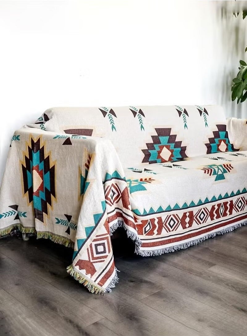 بيوينتي الأريكة غطاء مزدوج الجانب الغطاء المنزلق نمط هندسي - Image 3