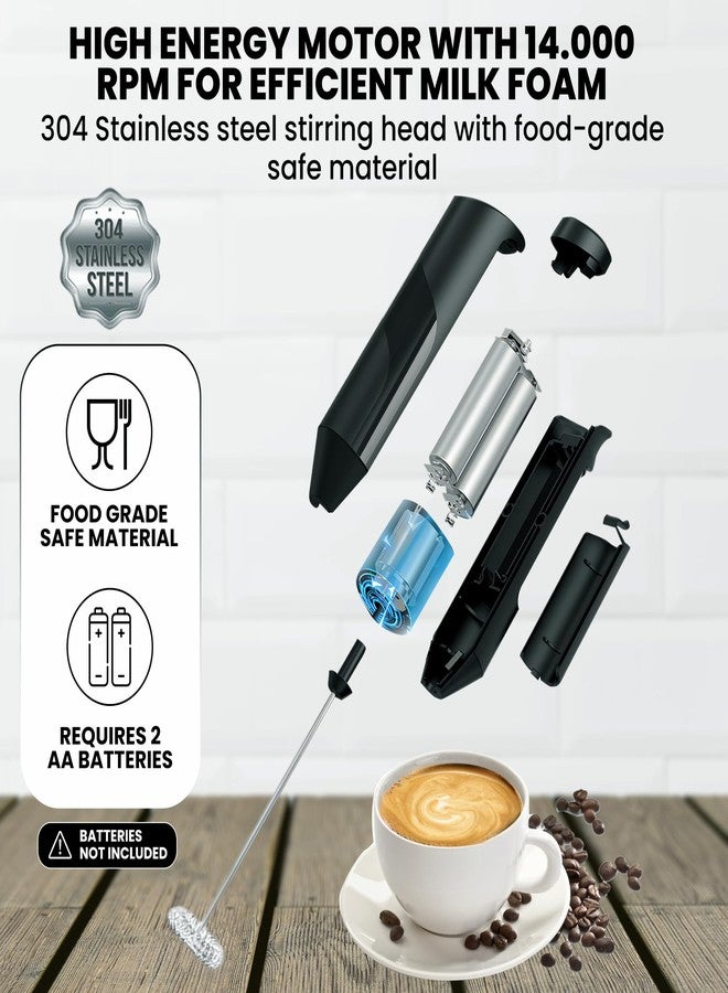 ALPSPEAKS Handheld Milk Frother Wand - Electric Whisk Frother for Coffee Battery Operated - Drink Stirrer Electric Frothers Handheld - Drink Mixer - Coffee Mixer Wand - Image 2