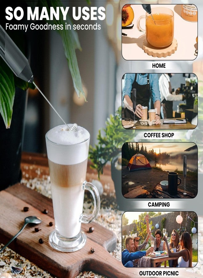ALPSPEAKS Handheld Milk Frother Wand - Electric Whisk Frother for Coffee Battery Operated - Drink Stirrer Electric Frothers Handheld - Drink Mixer - Coffee Mixer Wand - Image 3