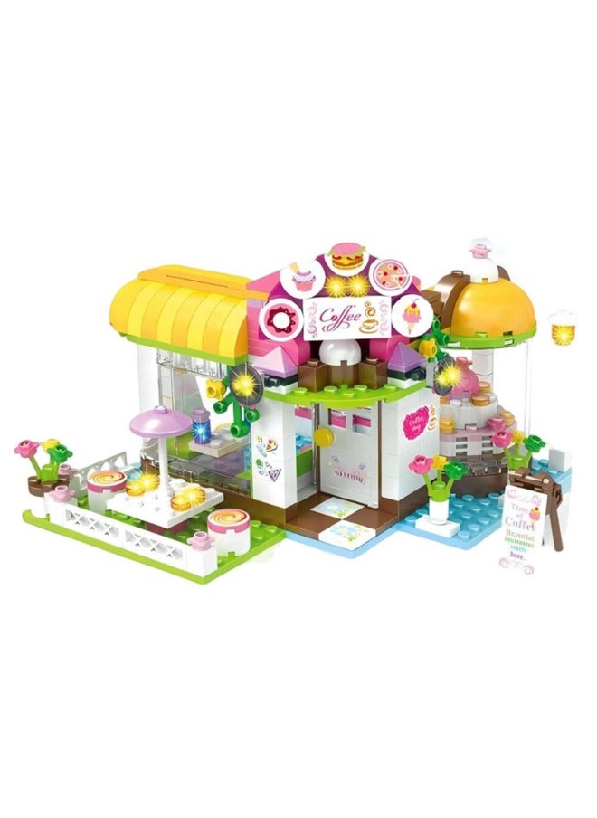 WishaLife Coffee House Tree House Creative Building Toy Set for Kids, Best Learning and Roleplay Gift for Girls and Boys with Storage Box (960 Pieces) 