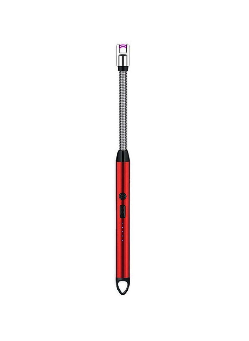 Yuwell Electric BBQ Lighter 360 Degree Windproof Flameless Flexible Neck Long USB Type-C Rechargeable Electric Candle Arc Lighter With LED Battery Display Red  - Image 2