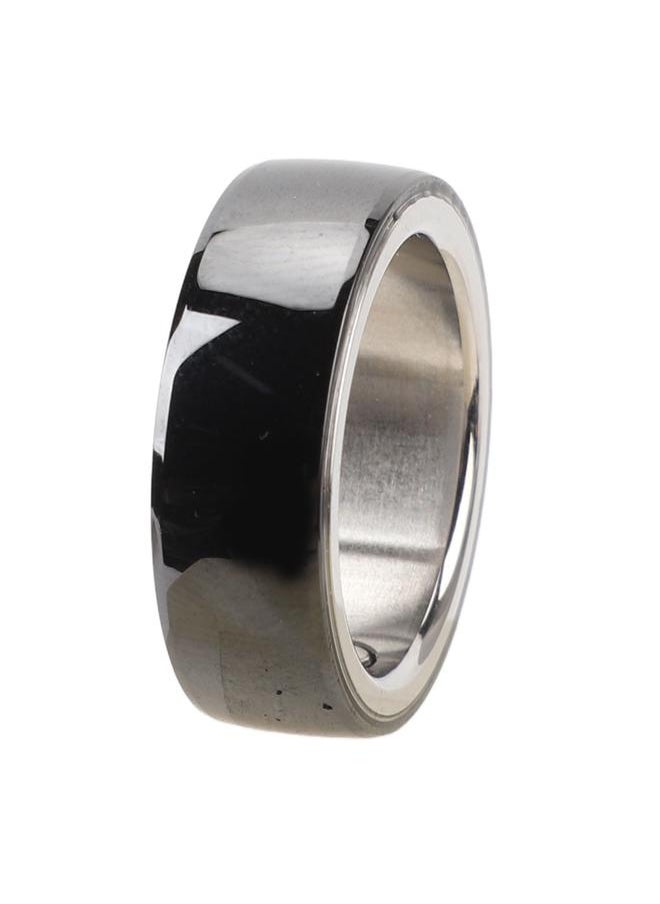 Smart Ring Multifunction Sleep Temperature Monitoring Pedometer 23mah Health Tracker Ring with Charging Case Black No. 16