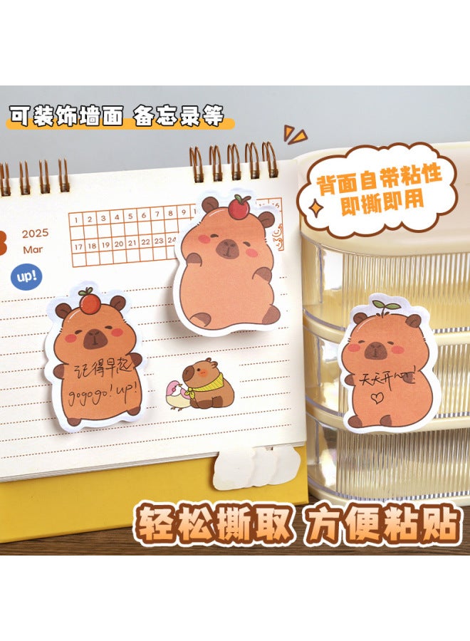 HELPS Kapibala Special-shaped Post-it Notes Creative Student Cartoon Sticky Notes High Color Value Message Notes N Stickers - Image 3