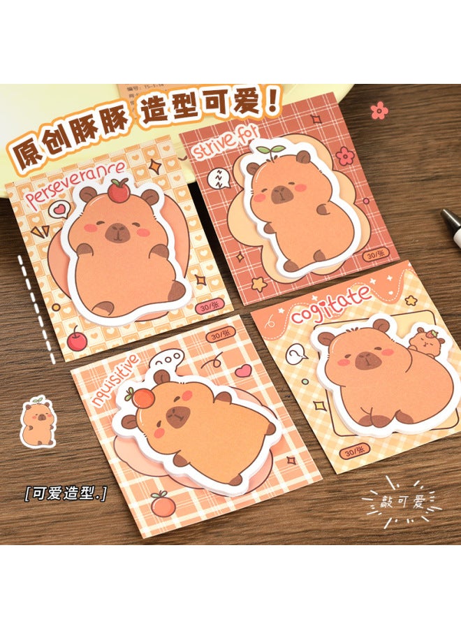 HELPS Kapibala Special-shaped Post-it Notes Creative Student Cartoon Sticky Notes High Color Value Message Notes N Stickers - Image 2