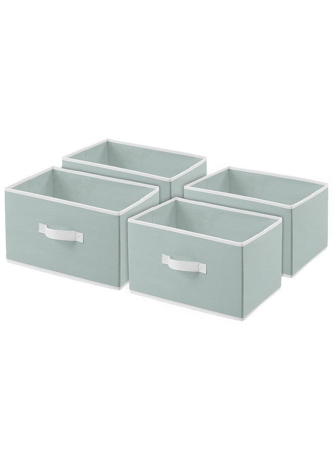 Kuber Industries Foldable Boxes For Storage (Pack of 4) - Multipurpose Storage Organizer For Clothes | Wardrobe | Closet | Toys | Books | Home - Undergarment Organizer Basket With Handle (Light Grey) - Image 1