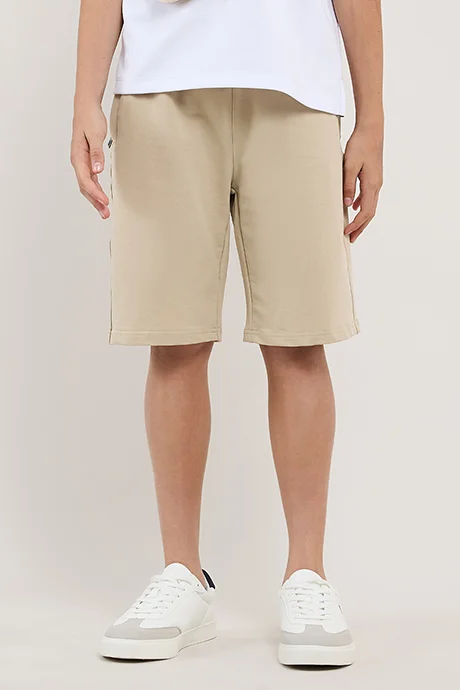 أر أند بي Solid Shorts with Drawstring Waist