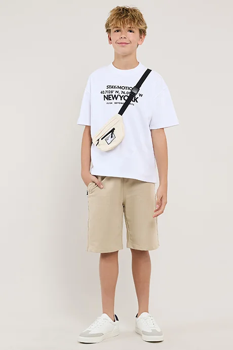 أر أند بي Solid Shorts with Drawstring Waist