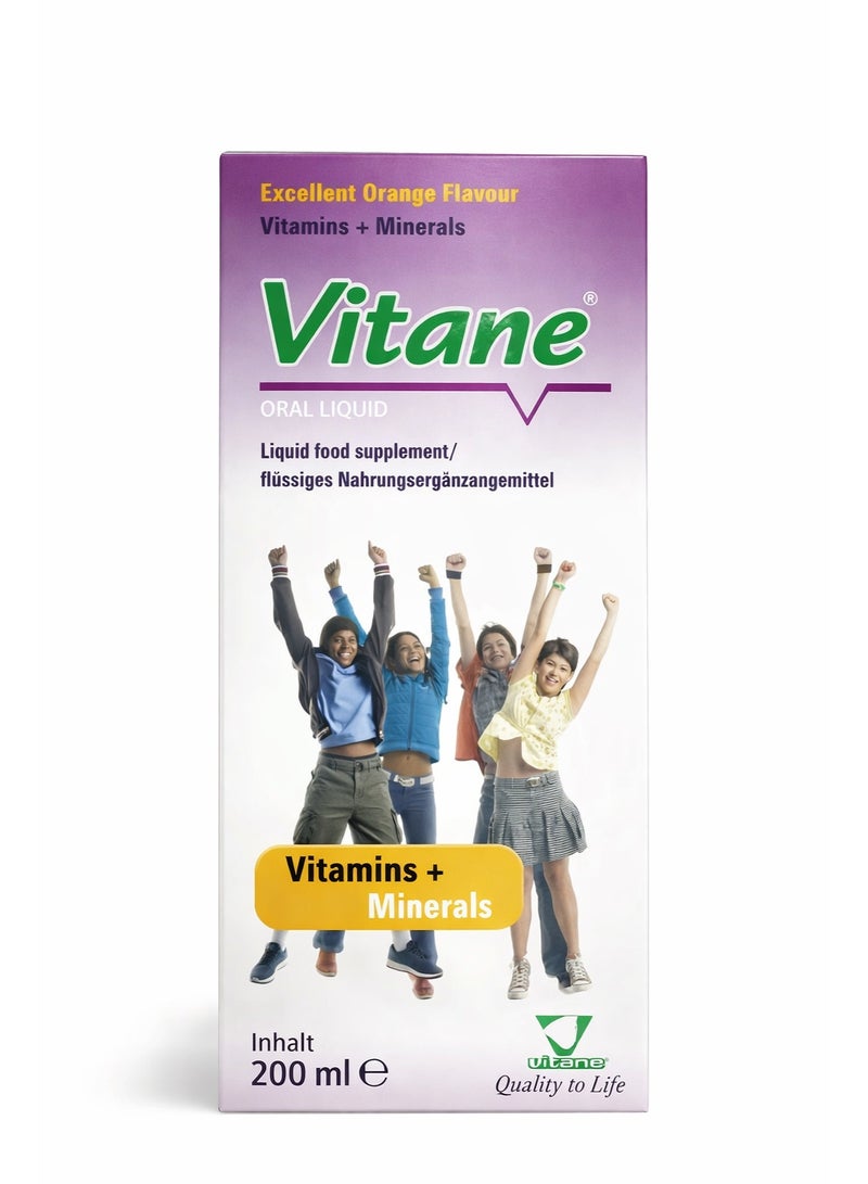 Vitane ORAL LIQUID VITAMINS+MINERALS 200 ml