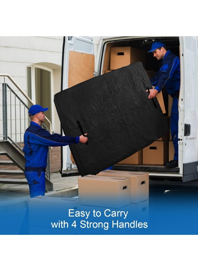 Coldwind Mattress Bags for Moving and Storage, Waterproof Mattress Cover for Moving with Heavy Duty Handles, Strong Zipper, Reusable Mattress Storage Bag, Moving Supplies & Moving Bags, Queen Size, Black  - Image 2