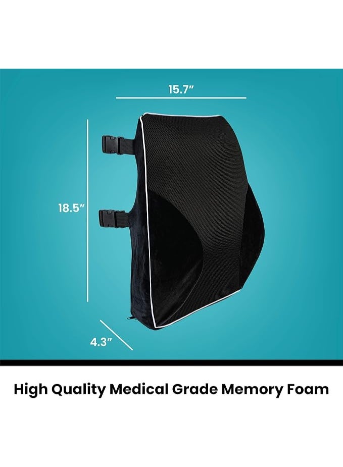 Back Cushion Seat Support Pillow for Office Chair and Car Seat, Comfortable Foam Back Rest Cushion for Daily Sitting and Travel - Image 4