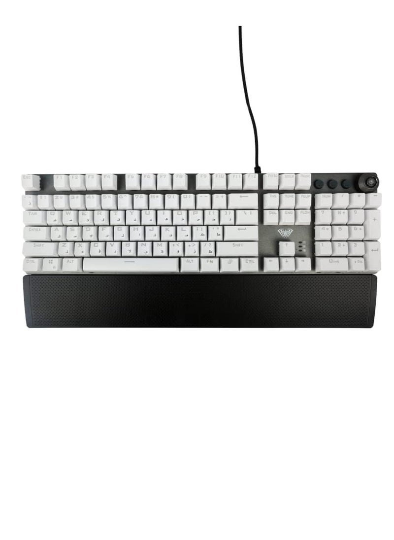 AULA - Aula F2058 Full Mechanical Gaming Keyboard With Rainbow Backlit LED -  Switches |Arabic/English - Image 1