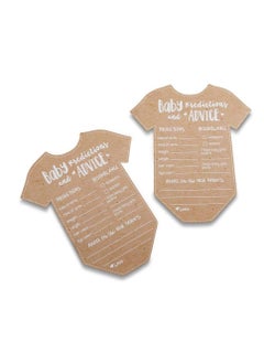 KASTWAVE Baby Prediction Cards For Baby Shower/Advice Cards/Baby Shower Decorations, Set of 50, One Size, Kraft  - Image 1
