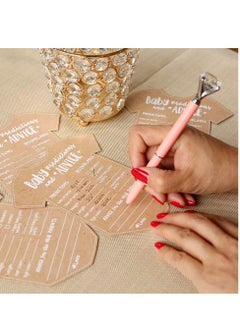 KASTWAVE Baby Prediction Cards For Baby Shower/Advice Cards/Baby Shower Decorations, Set of 50, One Size, Kraft  - Image 5
