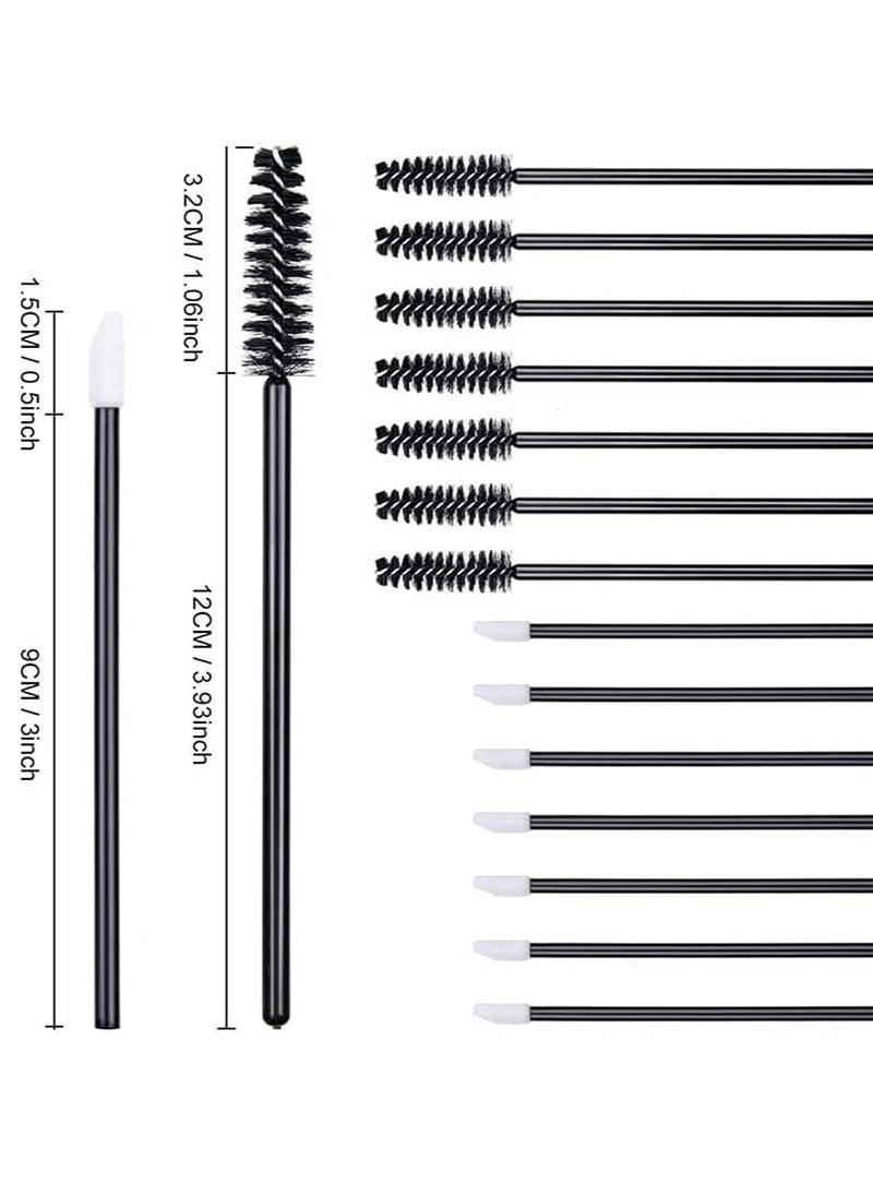 Generic - 200 Pcs Makeup Applicators Tools Kit, Includes 100 Lipstick Applicators Lip Wands 100 Mascara Wands Eyelash Brush, Eyebrow Extension Lipstick Applicators Makeup Brush Tool Kits - Image 1