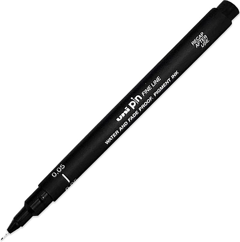 Uniball Uni-Ball Pin Fine Line Drawing Pen Set - 0.05mm Black Ink (Pack of 3) - Image 2