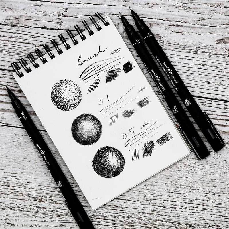 Uniball Uni-Ball Pin Fine Line Drawing Pen Set - 0.05mm Black Ink (Pack of 3) - Image 3