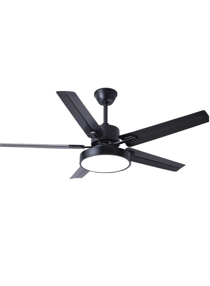 Ceiling Fans With Lights Black Ceiling Fan with Light and Remote Control Quiet 5 Blades Modern Ceiling Fan for Living Room Bedroom Warehouse