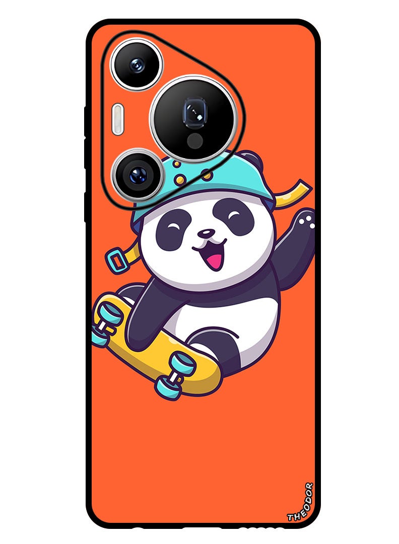 Theodor Protective Case Anti Scratch Shock Proof Bumper Cover For Huawei Pura 70 Pro Plus Skiing Panda - Image 1